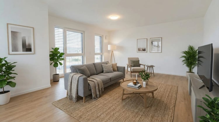 Decluttering & virtual staging — Nachher-Beispiel