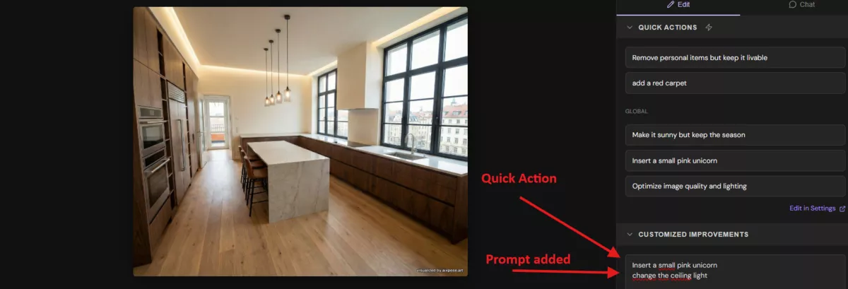 Adjust instruction or use directly